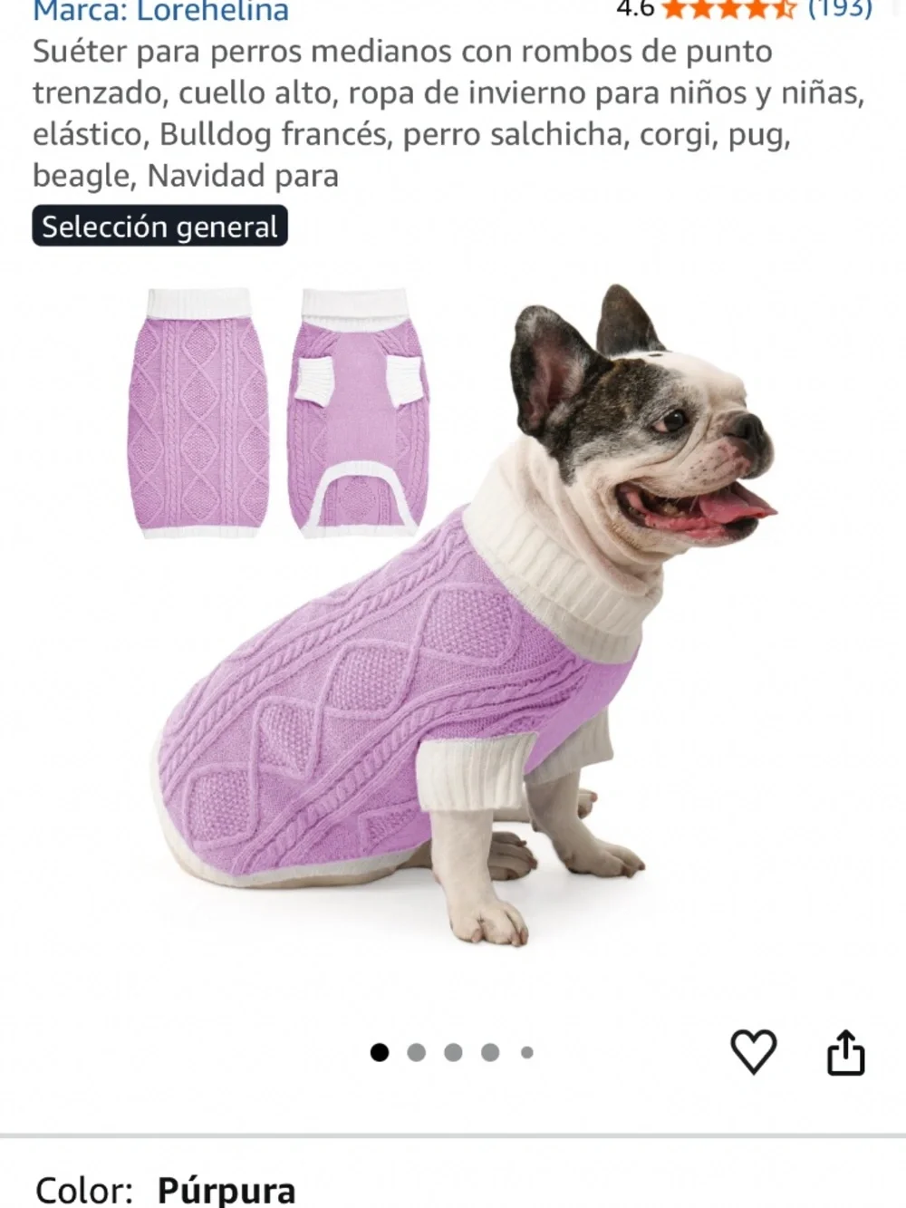 Dog sweater size M